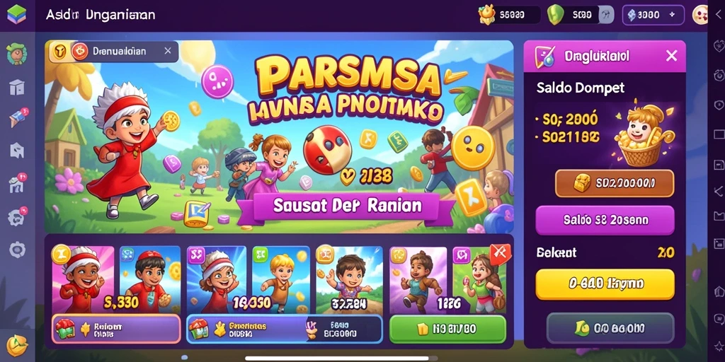 Menu permainan yang beragam dan mudah dipilih.